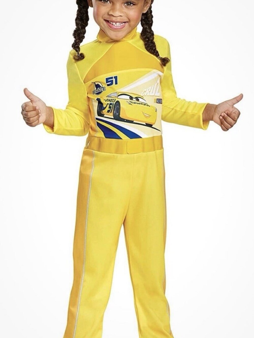 Toddler & Little Girls Disney Cars Cruz Halloween Costume With Jumpsuit & Hat